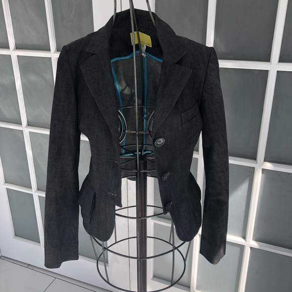 Tevrow + Chase peplum denim blazer. NWOT. - Picture 7 of 7